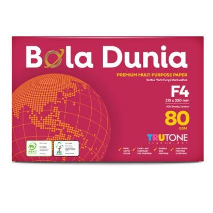 

Termurah ! Kertas Fotocopy Print Folio F4 80 gr Bola Dunia Rim