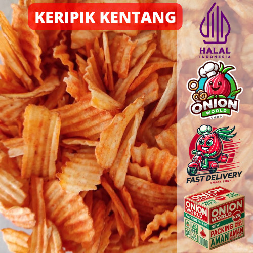 

UWD KERIPIK KENTANG BALADO 1Kg Kripik Kentang Jagung Bakar Kripik Kentang Original Kentang