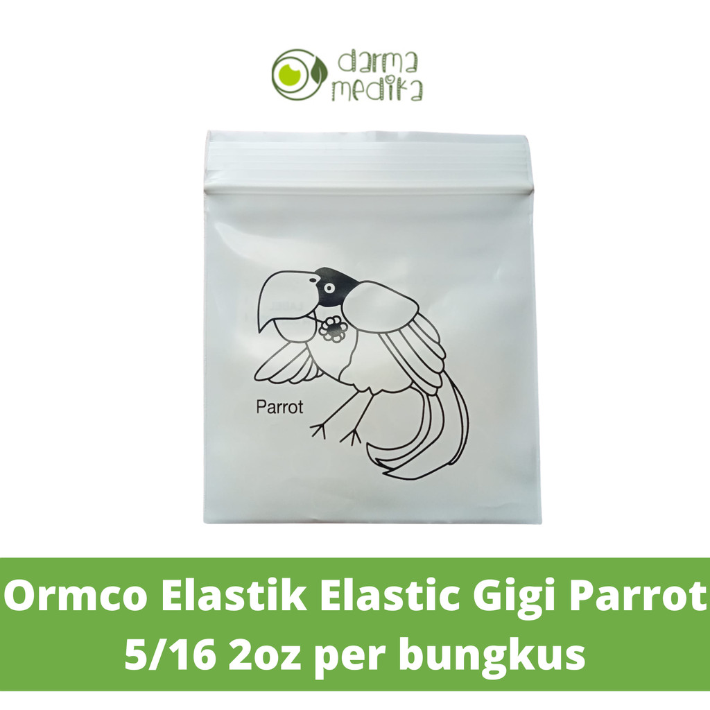 Ormco Elastik Elastic Gigi Parrot 5/16 2oz per bungkus