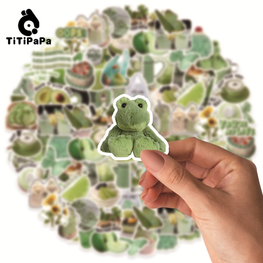 

50 Buah Stiker Dekoratif Kecil Warna Matcha, Gaya Canggih, Stiker Dekoratif Notebook Sepeda Skateboard Seluler DIY.