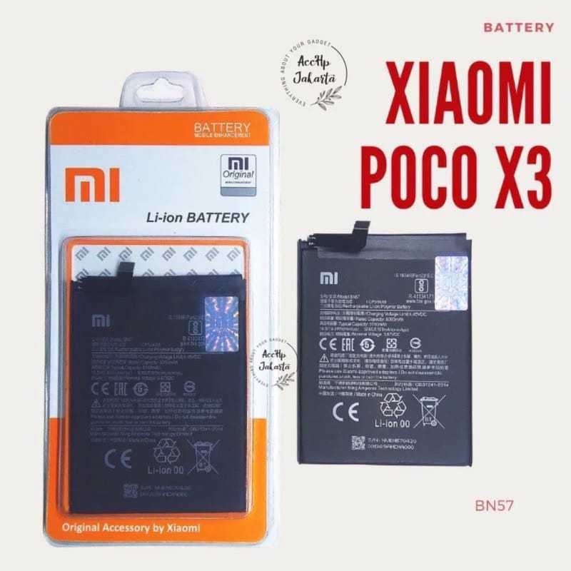 Baterai Batre Xiaomi Pocophone POCO X3 / POCO X3 PRO / POCO X3 NFC BN57 BN 57Batre Batrei Batrai