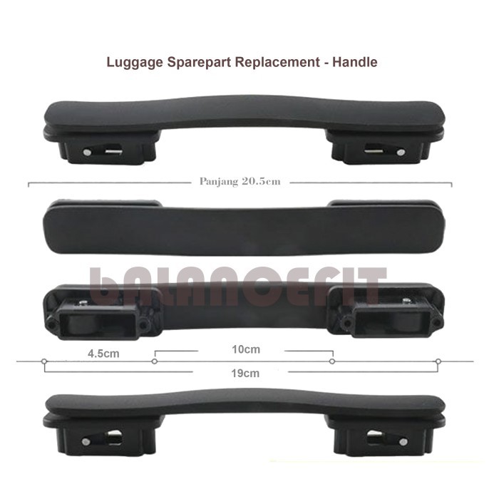 Original-[Mall Promo] Handle Koper premium | handle Tanam Lojel | Strap Koper Bahan Karet