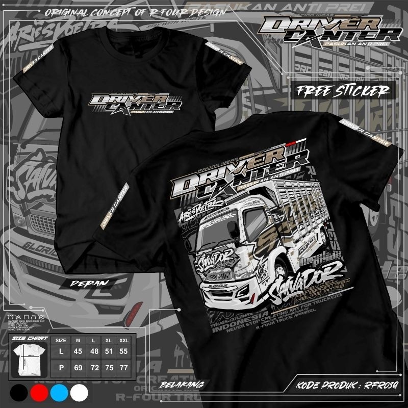 KAOS TRUK RFR039 KAOS CANTER KAOS TRUK CANTER KAOS TRUK DEWASA