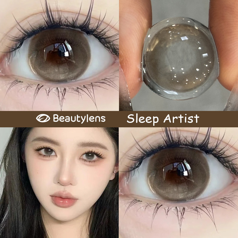 Beauty Lens Softlens Lensa Berwarna Lensa mata Ukuran korea Putih Susu dan Hitam tea brown normal