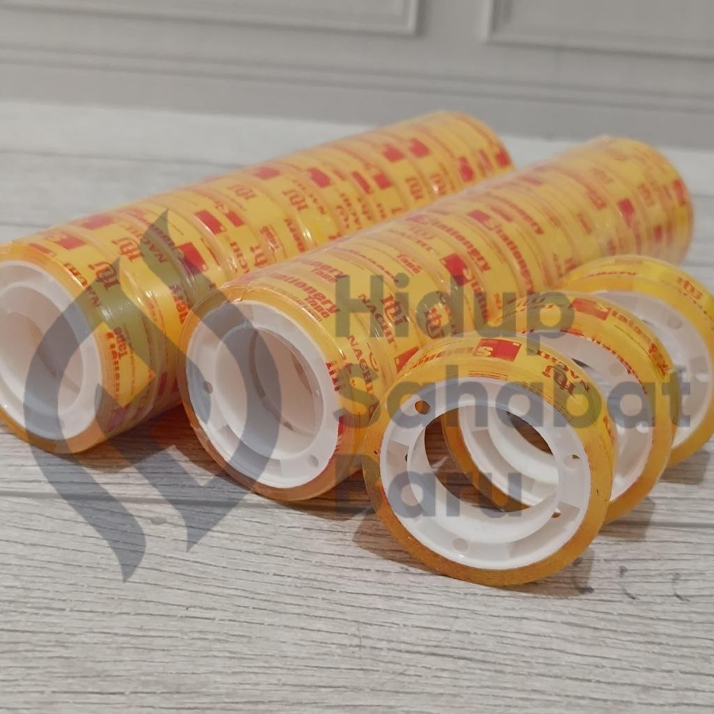 

SATU SLOP ( 12 BIJI ) Selotip Isolasi Bening Kecil Tipis Nachi 12mm x 10m