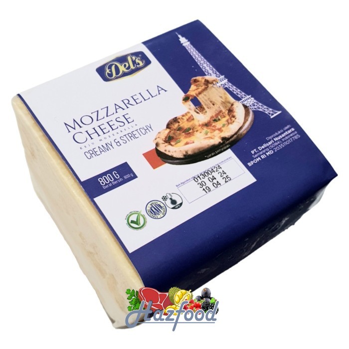 

Del's Mozzarella Cheese Creamy & Stretchy | Keju Mozzarella 800 Gram