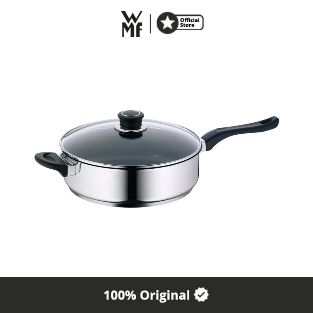 WMF 28 cm Diadem Plus Wajan Penggorengan Dengan Tutup - Silver Frypan Pan Wok Teflon Penggoreng Alat