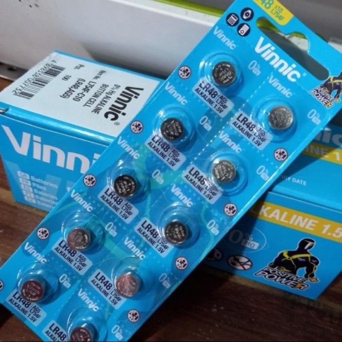 Baterai kancing Vinnic AG5 AG 5 LR48 LR 48 Baterai jam tangan kalkulator button battery