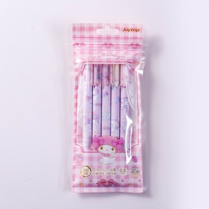 

(Istana) Mainan anak edukasi pulpen cinamonroll 5pcs Pak Pulpen Gel 0.5mm Motif Kartun Sanrio - Melody 5pcs DIY Wooden Produk