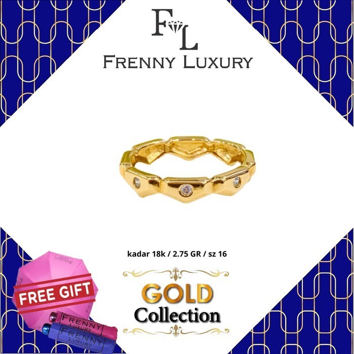 Cincin Emas Rose Gold Sandra Dewi Piramid Mata 18K