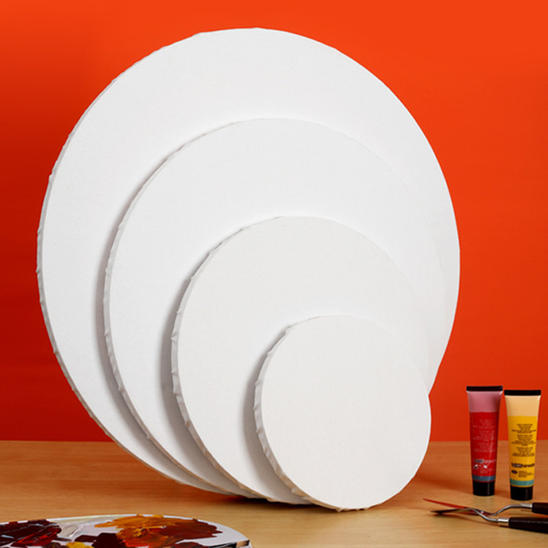 

Art Professional Round Cotton And Linen Canvas For Gouache,Oil Painting,Acrylic Pouring,Diameter 15cm 20cm 30cm 40cm 1 Pcs