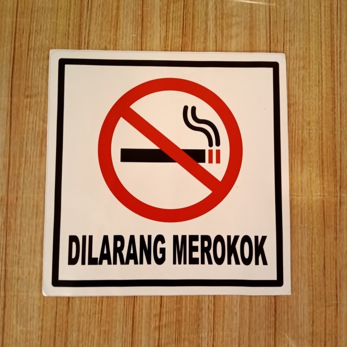 

STIKER K3 RAMBU SAFETY DILARANG MEROKOK UK 12X12CM