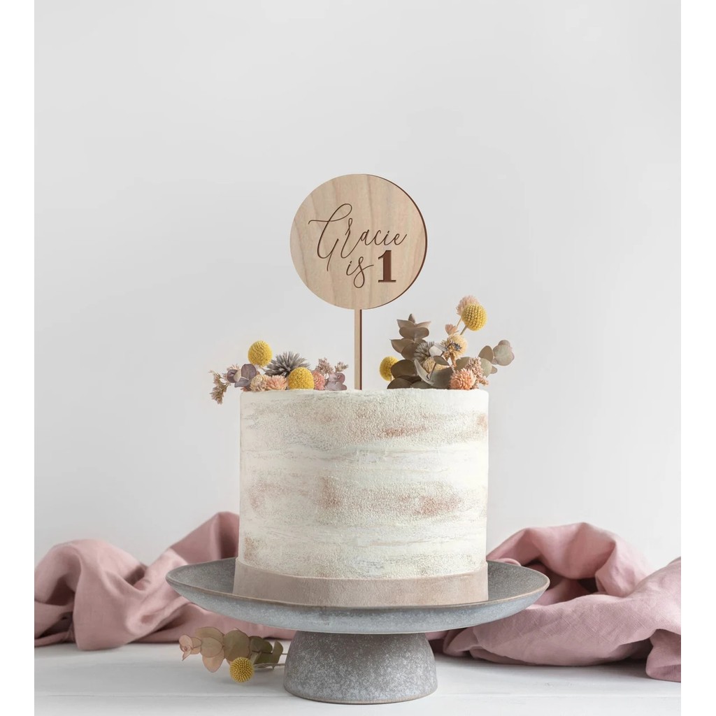 Cake Topper Wood One Birthday Topper Boy Girl 1st Birthday Cake Topper First Birthday Custom Cake To