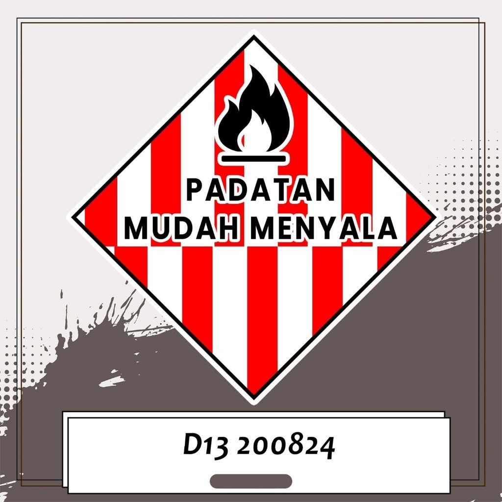 

Stiker Simbol Label K3 Limbah B3 Hazmat Padatan Mudah Menyala multi Sticker