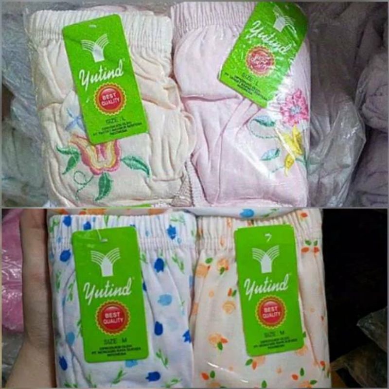 Per 6pcs... CD WANITA MOTIF SABLON & BORDIR/CD WANITA BAHAN KATUN TERLARIS