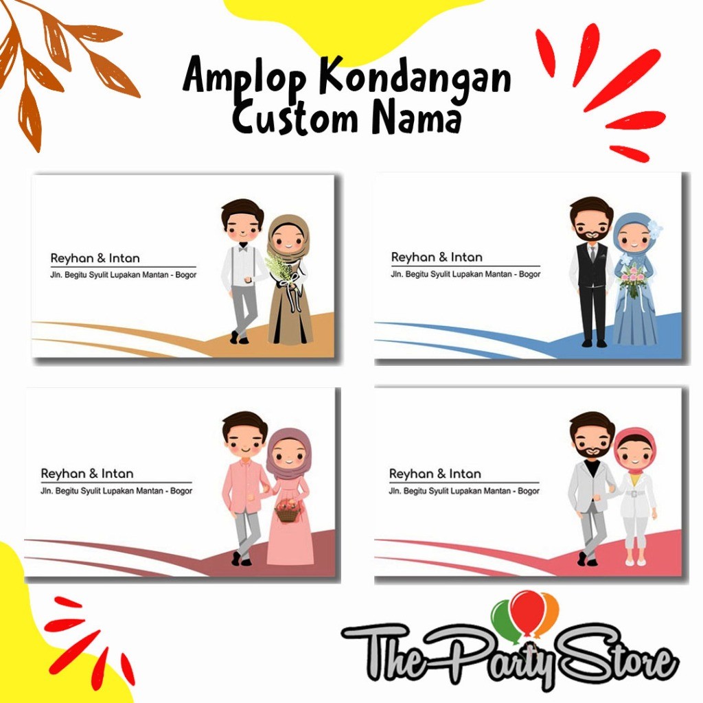 

Cetak Amplop Custom Nama Couple Muslim Undangan