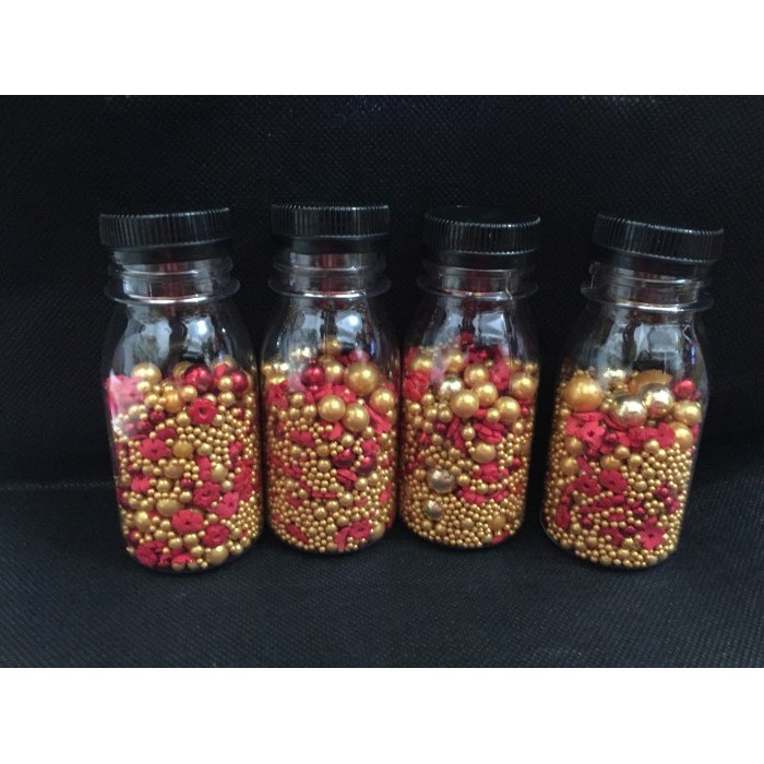 

Sprinkles Confetti Hiasan Kue Natal Imlek Valentine Merah Emas 50gr
