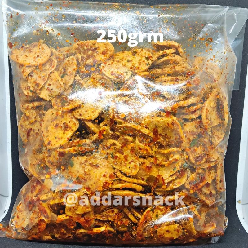

Keripik Basreng Bumbu Basah Daun Jeruk Halal Netto 250Grm READY
