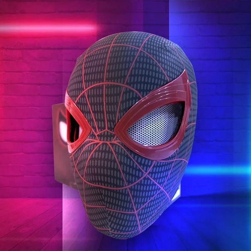 

Mascara Spiderman Headgear Mask Cosplay Moving Eyes Mask Spider Man 1:1 Elastic Toys Adults Kids Gift