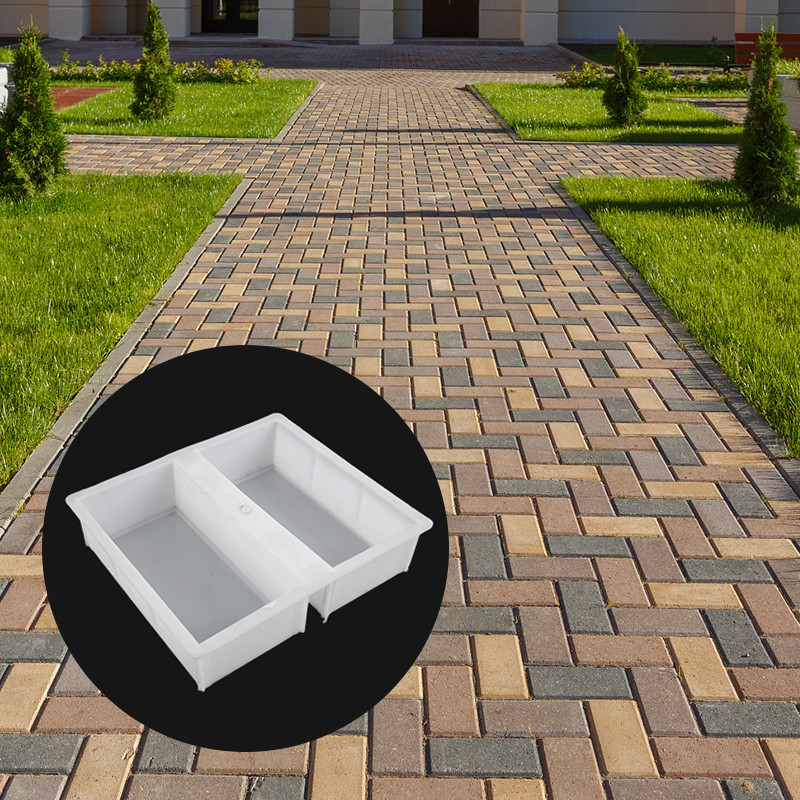 

Plastic Garden Path Mold Pavement DIY Maker Paving Cement Brick The Stone Road Moulds Tool Decoration