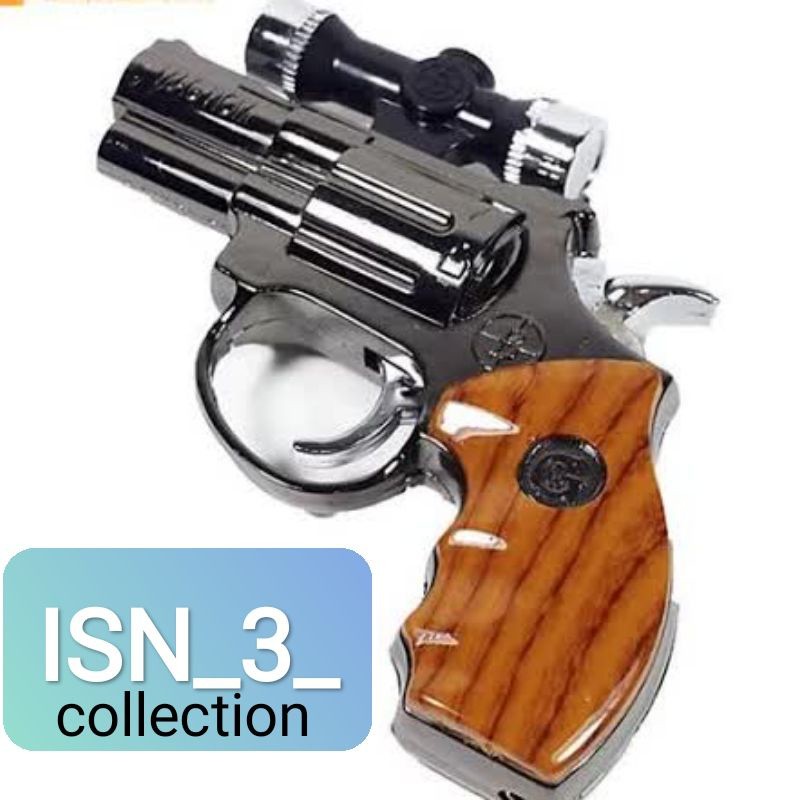 KOREK API PISTOL MINI LASER POLICE MINIATUR LIGHTER