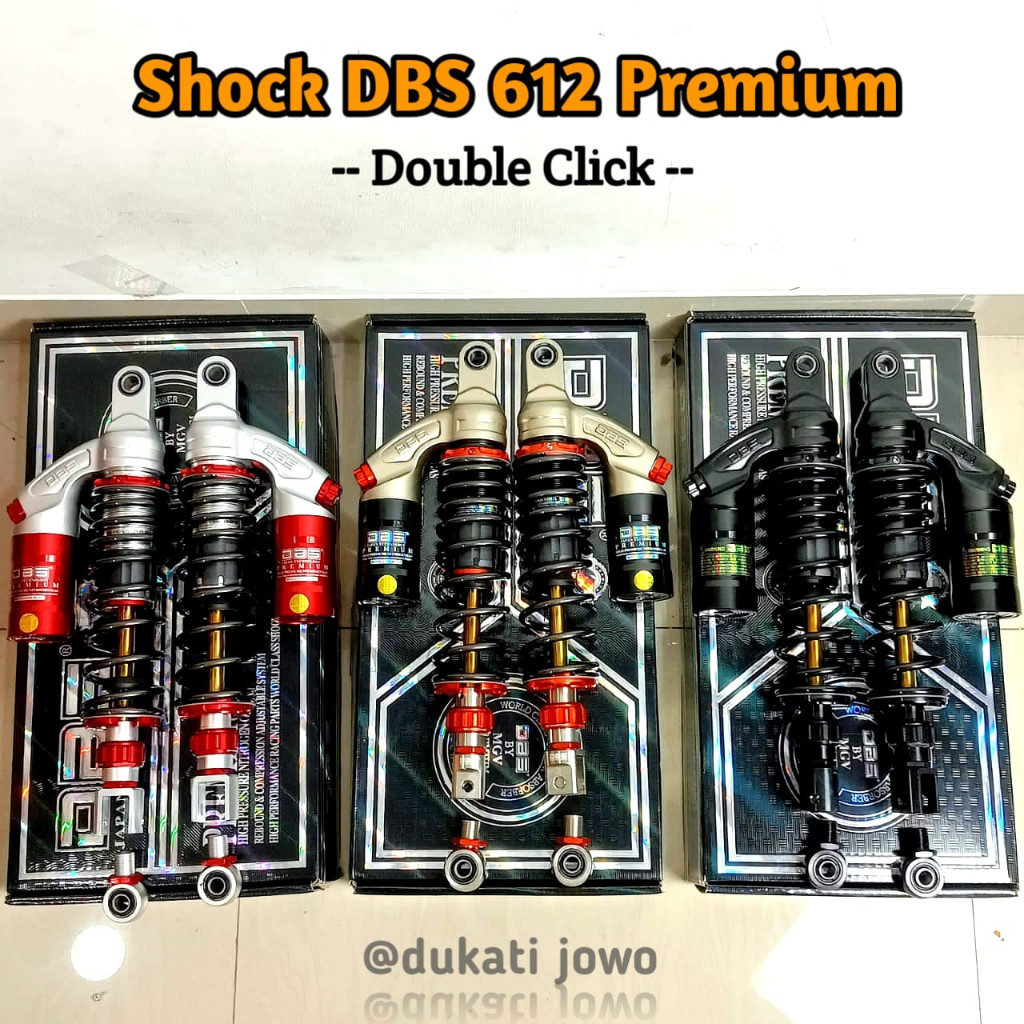 SKOK TABUNG DBS PREMIUM DOUBLE KLIK SHOCKBREAKER TABUNG 612 COPY RCB SHOCK CB GL JUP Z FizR RX Nmax