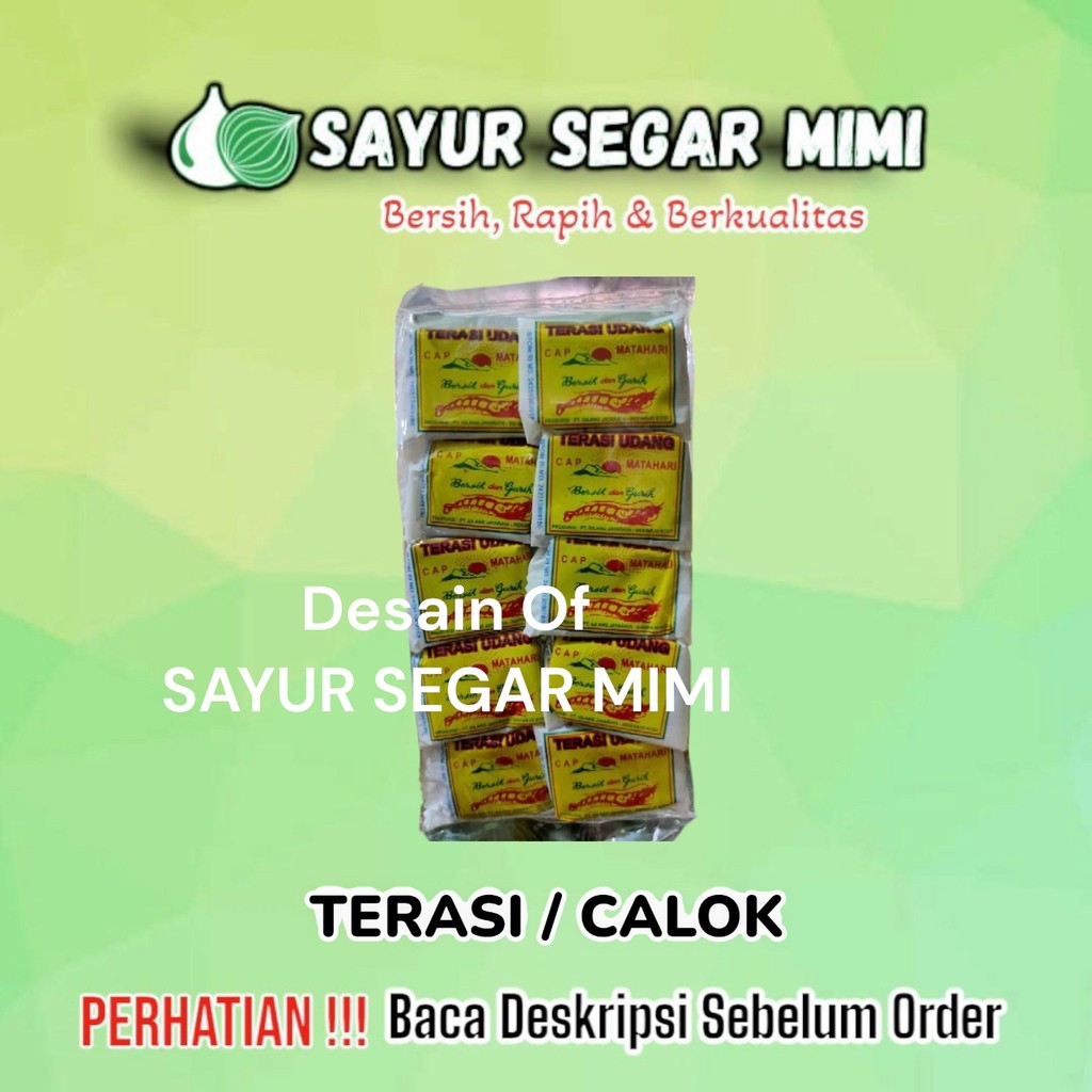 

Terasi Udang Cap Matahari isi 1pack isi 10Bks - Sayur Segar Mimi