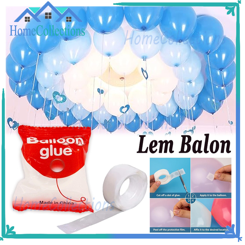 8PCS  (Glue Dots 1 Roll isi 100 Dot) Lem Balon / Balloon Glue Dinding Balon Stiker Dekorasi Pesta Ul