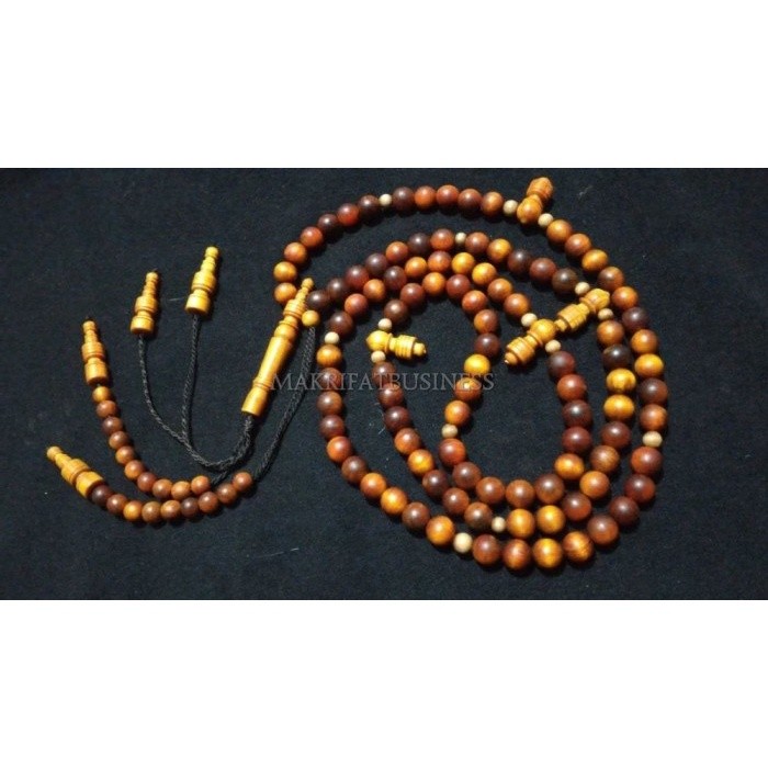 IMDAHANDICRAFT Tasbih TIJANI kayu GAHARU AGHATIS Grad A ukuran 10 mm by mb