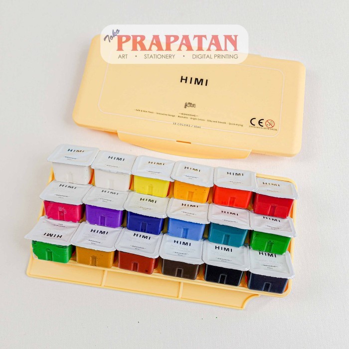

best -Miya Himi Gouache18 Warna 30 ml - Case Kuning