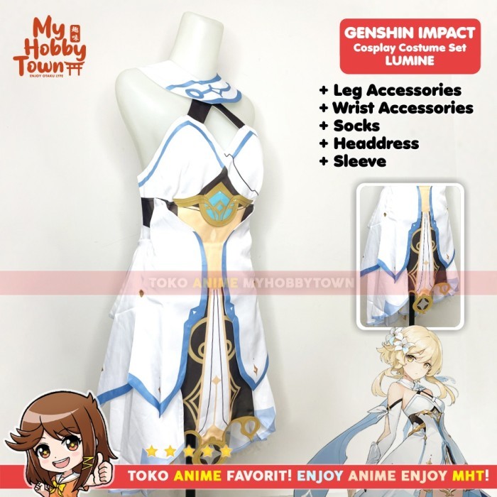 NEW -Kostum Cosplay Anime Game Genshin Impact Lumine viral