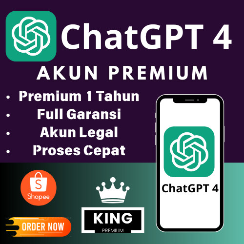 ChatGPT 4 PLUS Premium 1 Tahun All Device Full Garansi
