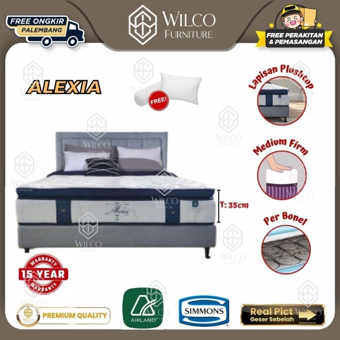 Kasur Springbed Alexia Airland / Matras Lapis Pillowtop / Kasur Per Pegas 35 Cm - Matras Aja, 120x20