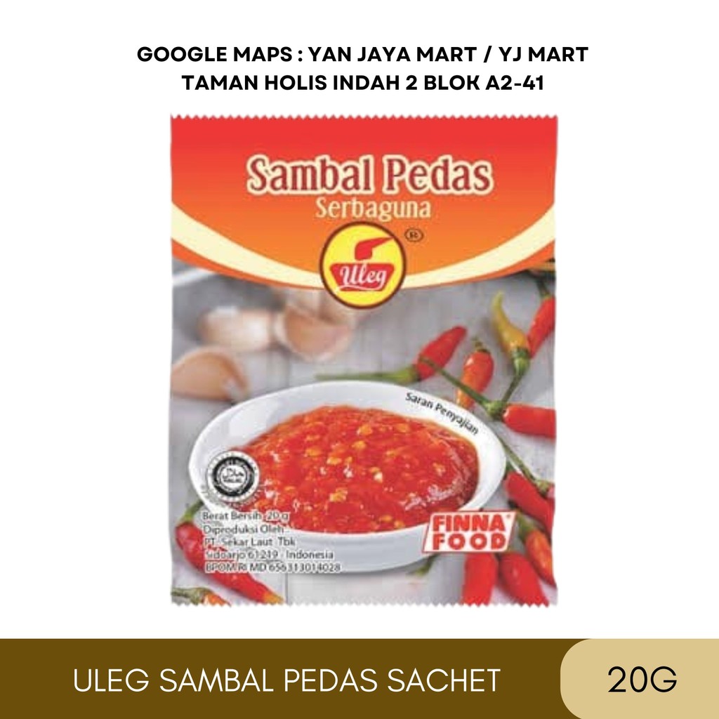 

Uleg Sambal pedas Finna 20 g [Sachet] 10 Pcs