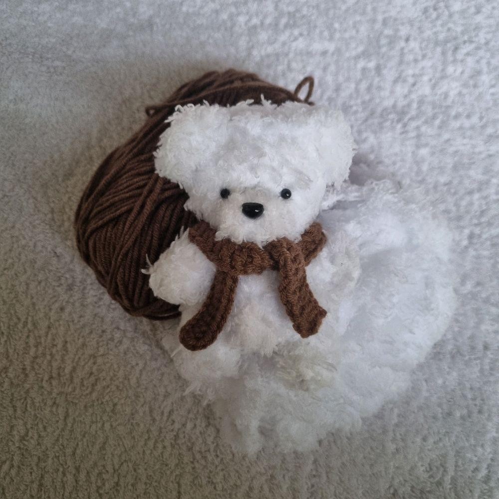 [NEW ARRIVAL] Gantungan Kunci Mini Amigurumi Teddy Bear Handmade - Hadiah, Hiasan, Souvenir, Ganci K