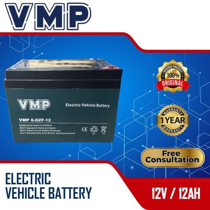 Aki Selis VMP 12V 12AH Aki Sepeda Listrik Aki Panel Surya Aki Solar