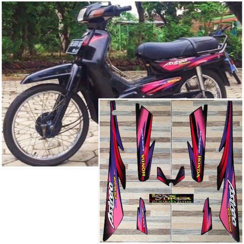 stripping sticker lis standar ori honda astrea grand Tahun 1997