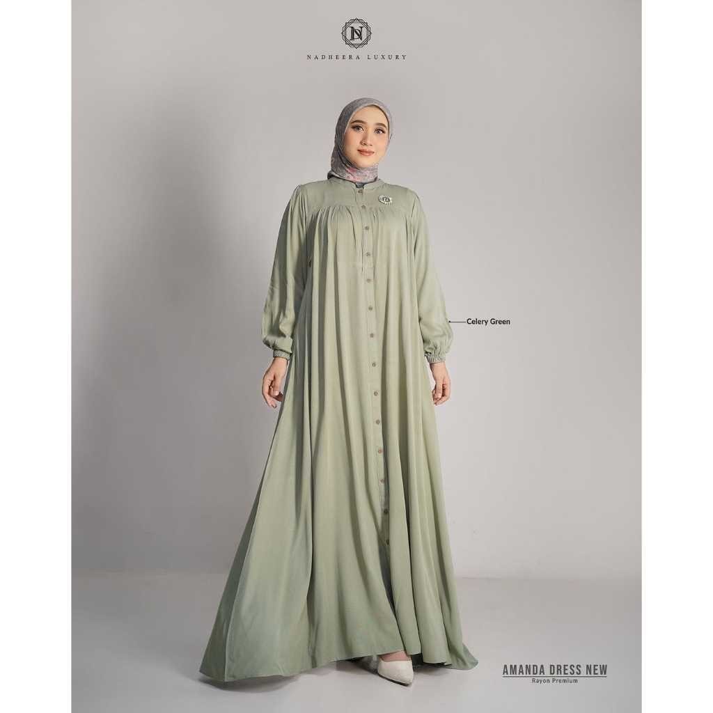 Gamis Rayon Twill Amanda Dress Model Terbaru Gamis Jumbo Baju Gamis Lebaran Terbaru