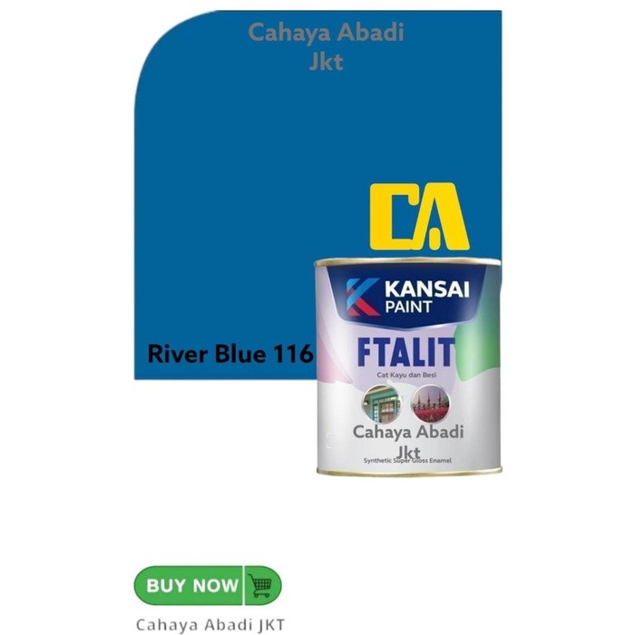 CAT MINYAK KAYU BESI FTALIT 116 RIVER BLUE 1KG
