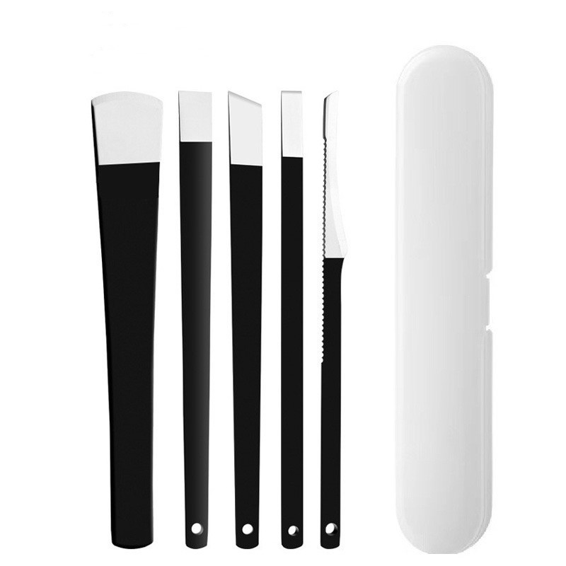 1Set 5Pcs Pisau Kuku Cantengan Pedicure Knife Tools Callus Remover Dead Skin Remover