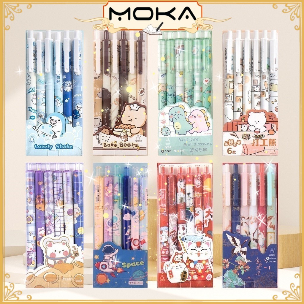 

MOKA 6PCS PULPEN GEL MEKANIK 0.5MM / BALLPOINT MEKANIK MKP139