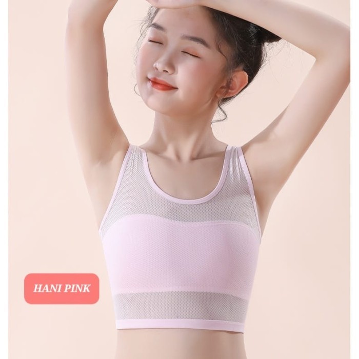 HANI MINISET SPORT BRA PAKAIAN DALAM ANAK SD SMP REMAJA BH IMPORT ADEM - HANI PINK