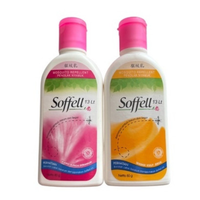 SOFFELL SOFEL LOTION ANTI NYAMUK 60GR GERANIUM BENGKOANG KULIT JERUK 13LT LOTION PENOLAK NYAMUK OLES