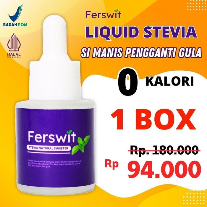 

Ferswit Stevia Natural Sweetener - 15mL - 1 BOTOL - 1 BOTOL Ready Stock & Original