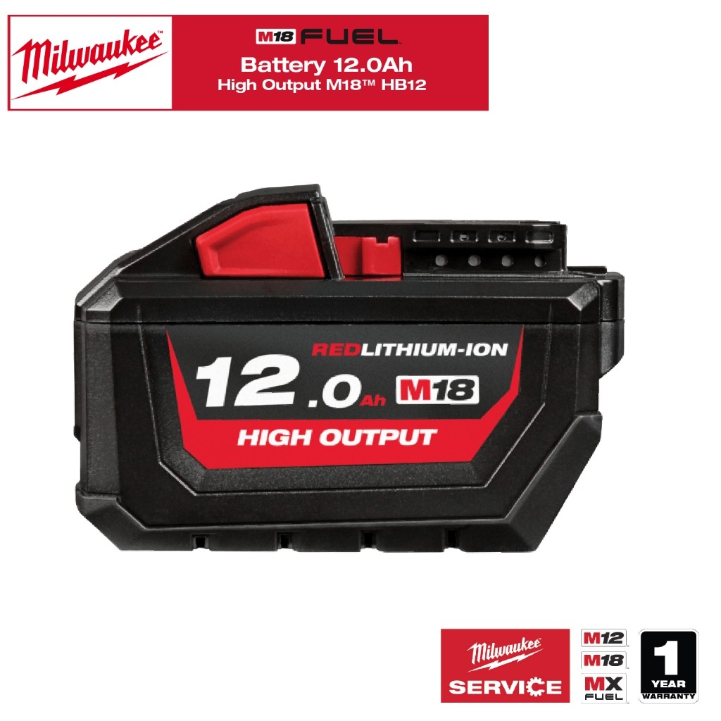 Milwaukee Charger M18 HB12 High Output Charger Battery - Alat Pertukangan Professional (Battery Pack