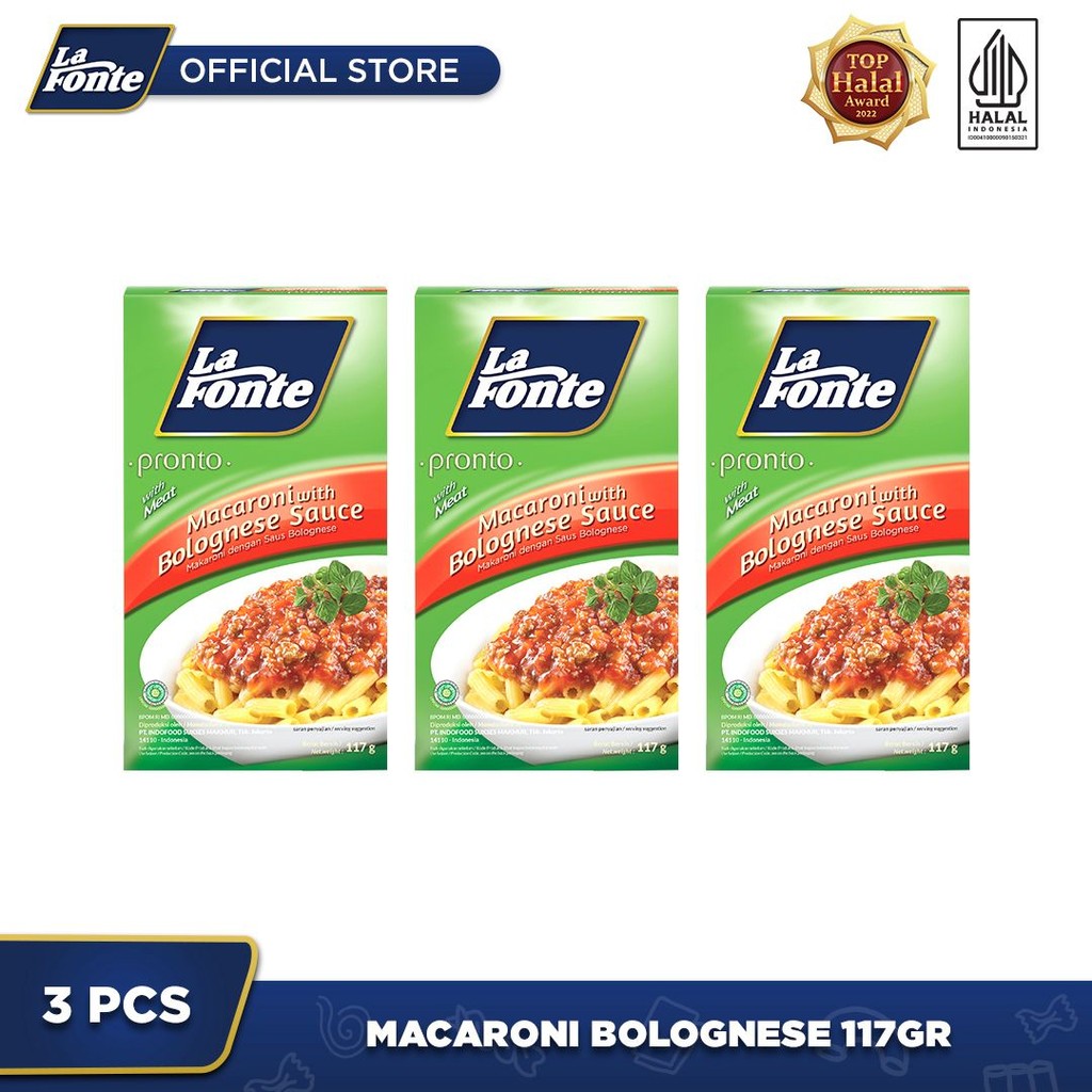 

3 PCS - La Fonte Macaroni Bolognese 117 Gr