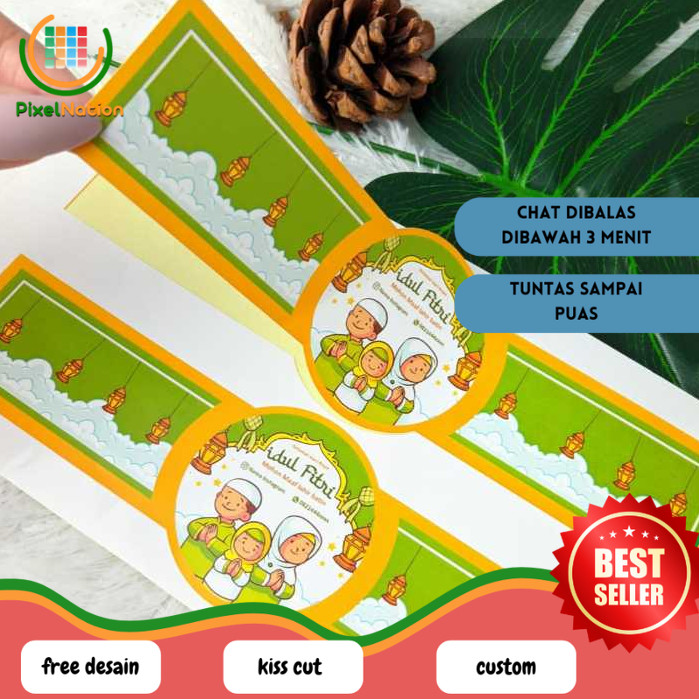 

PiNat Cetak Sticker Segel Lebaran Stiker Toples Segel Idul Fitri Segel Kue Lebaran Free Desain