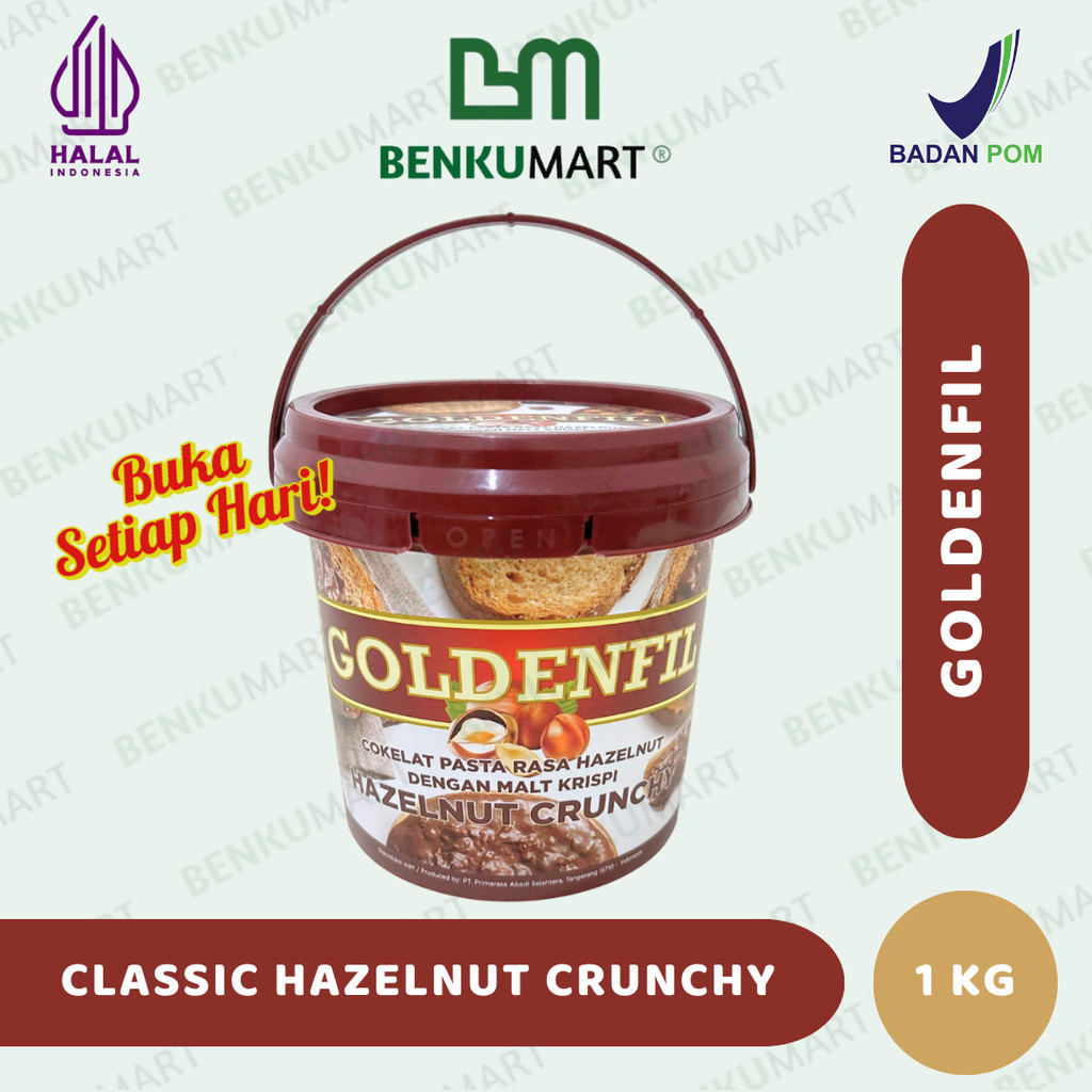 

Goldenfil Hazelnut Crunchy 1 Kg | Selai Hazelnut CRUNCHY Goldenfil 1 Kilo
