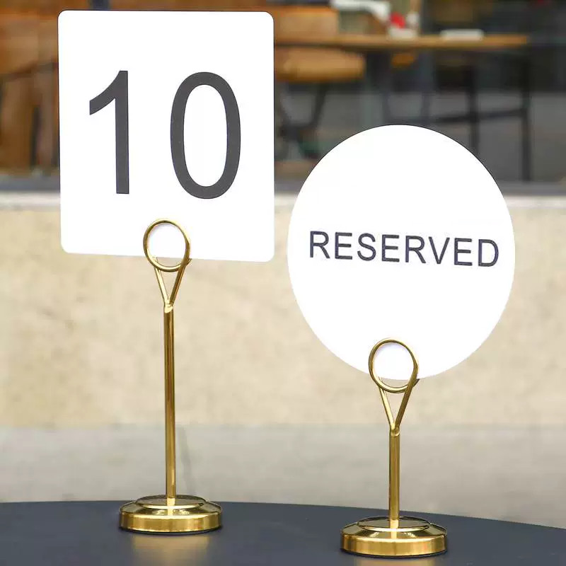 

ATH Stainless Tiang Nomor Meja/Table Number Stand Tatakan Holder /Foto Tag