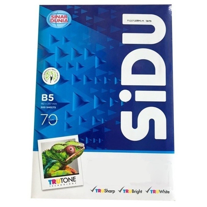 

(200 LEMBAR) SiDU KERTAS HVS / KERTAS FOTOKOPI B5 70GSM LOOSE PACK / LEPASAN